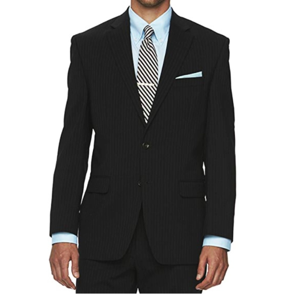 Chaps Pin Stripe Comfort-Fit Performance Jacket 40